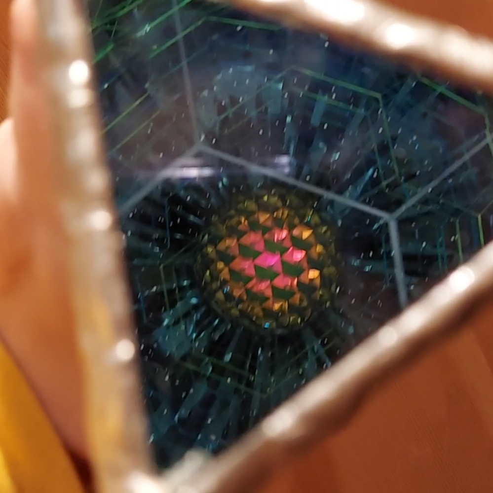 Novasvope hand made unique kaleidoscope, called a geodesic sphereoscope